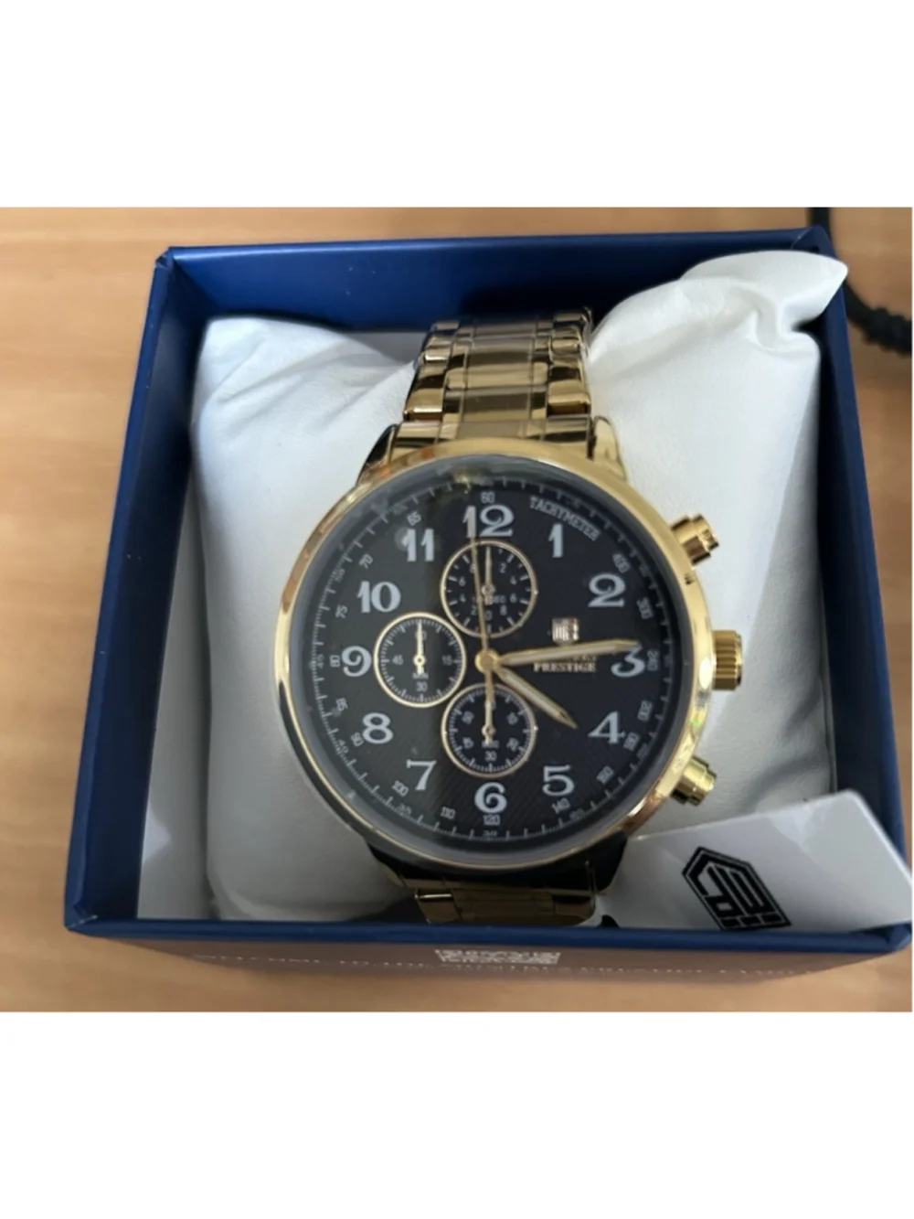 Montres Prestige Model MPW-0319 Men's Quartz Wristwatch Black Dial